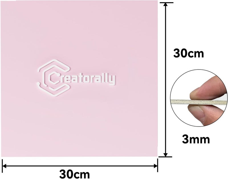 Creatorally 8 Pack Pre-Painted Colored Plywood Sheets,12x12x1/8 Inch (3mm), 8 Colors Mixed Basswood,Ideal for Laser Cutting, Engraving, DIY Crafts, Ornaments, Models Making (Pink) - Image 2